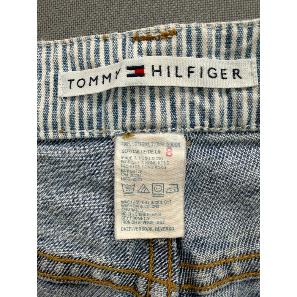 Tommy Hilfiger Vintage 90s High Rise Jeans Tapestry Hem Light Wash | Women's 8 - Picture 3 of 15
